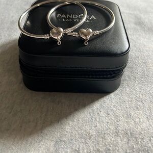 Pandora Heart Clasp Bangles - 2